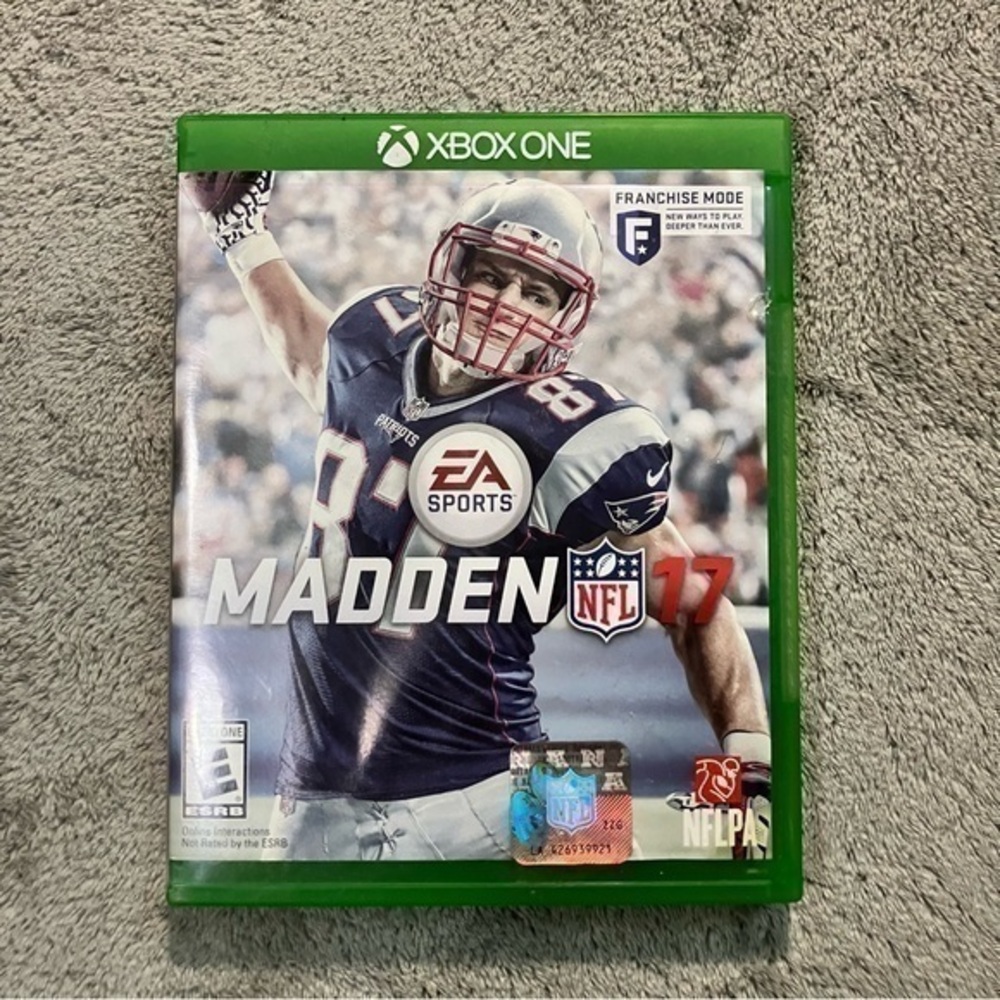 Madden NFL Football 2017 X Box One Rob Gronkowski Patriots